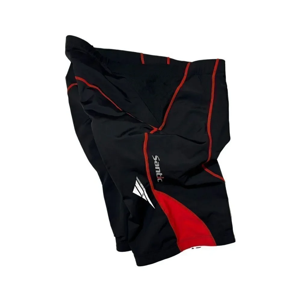 Men’s Santic cycling shorts size 2XL black/red